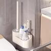 Suction Cup Mount Wall Mounted Toilet Brush Vertical Toilet Brush  Household Cleaning