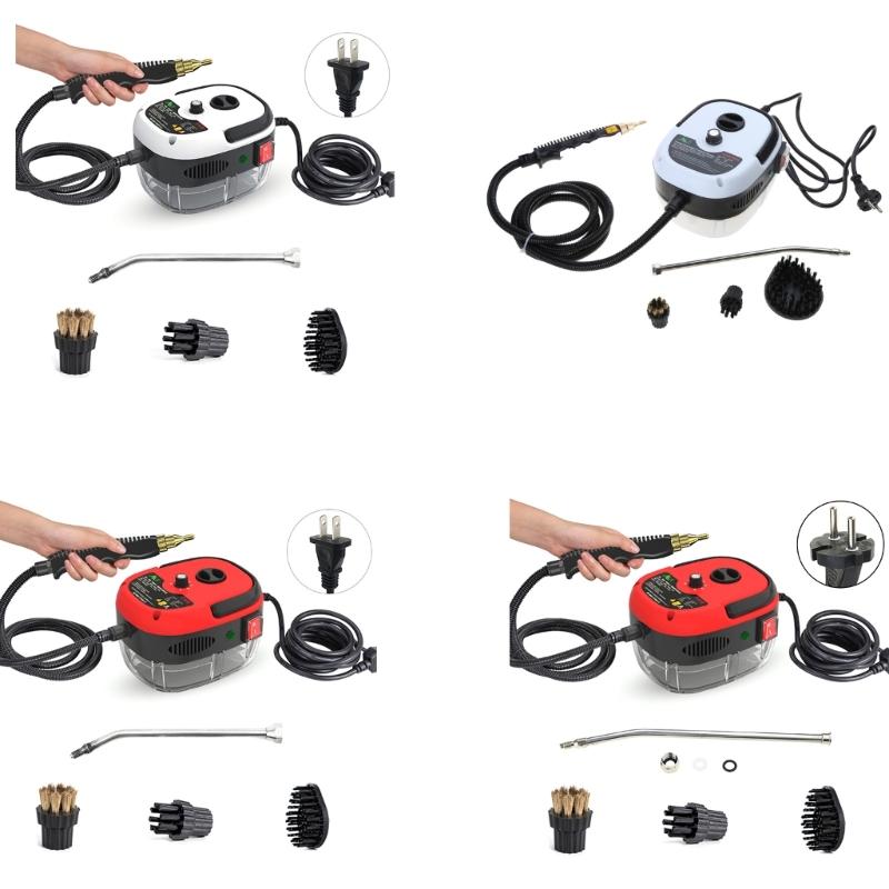 Buharlı Temizleyici 2500W El Tipi Buharlı Temizleyici 6 Hızlı Yüksek Basınç Sıcaklık Buharlı Temizleme Makinesi Fırça Başlıkları ile