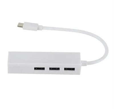Hub Adapter SUNROZ USB 3.1 Type-C - RJ45 LAN (10/100) / 3 Port USB 2.0 (A485990)