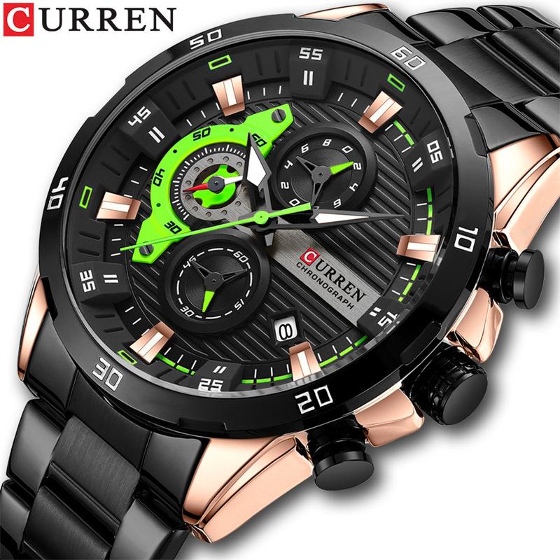 Man WristWatch Life Waterproof Chronograph Men Watch Military Luxury Stainless Steel Sport Male Clock Luminous