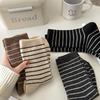 5 Pairs of Female Autumn and Winter Color Stripes In The Tube Warm Pile Socks