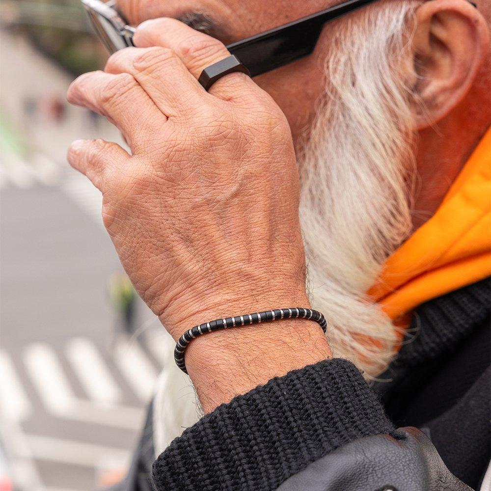 Pig & Hen Brontide 4 Bracelet - Black Agastache x Silver