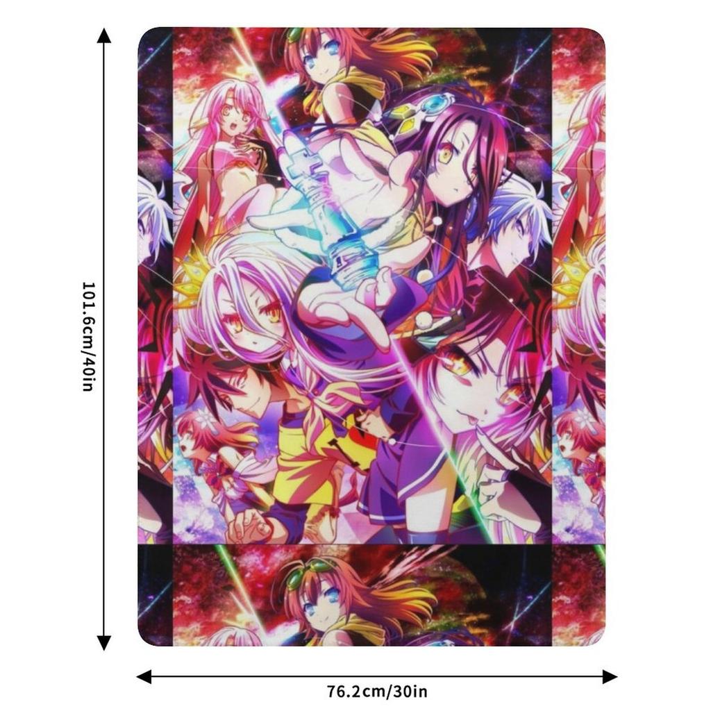 No Game No Life Anime Throw Blanket Stylish Decor Blanket Gift for Friends Roommate