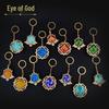 YS Dual-Sided Luminous God's Eye Glass Pendant Keychain
