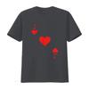 Costume Jack di Cuori T-shirt Donna Halloween Carte da Mazzo Nero Vintage Lavato Casual Traspirante Streetwear Grafica Alla Moda