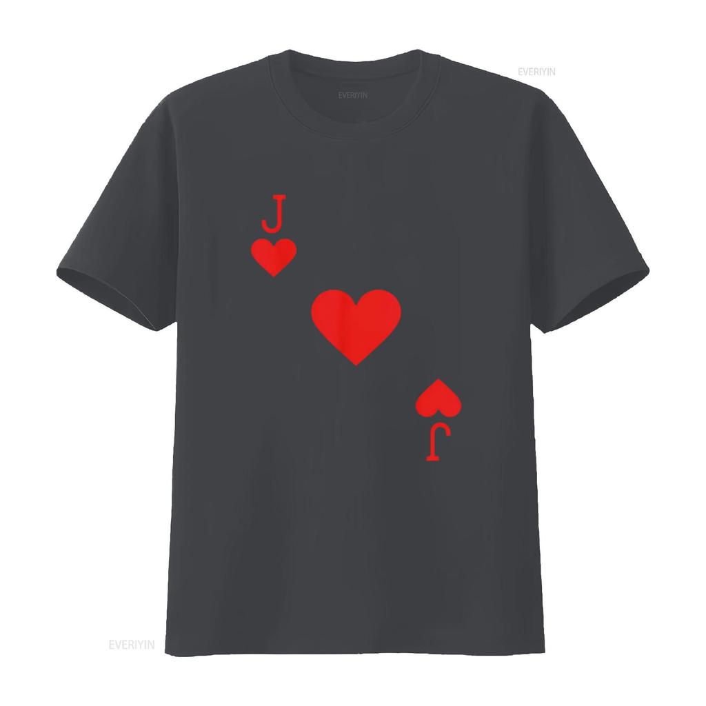 Costume Jack di Cuori T-shirt Donna Halloween Carte da Mazzo Nero Vintage Lavato Casual Traspirante Streetwear Grafica Alla Moda