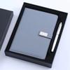 Promo  Business Luxury A5 Diary Bottle Set Customizable PU Leather A5 Notebook Gift Set With Pen Thermal Mug and USB