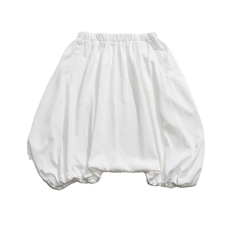Men Harajuku Harem Pants 2024 Mens Summer Cotton Linen Joggers Pants Male Vintage Chinese Style Soild Color Calf-lenght Trousers