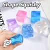 New Washable TPR Transparent Stress Relief Squeezable Toy Summer Refresh Water Cube Squeezable Relief Fun Creative Anti-Stress