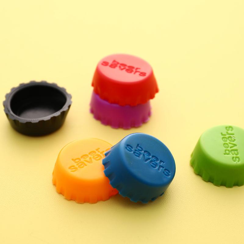 6Pcs/Set Reusable Silicone Bottle Fresh-Keeping Cap Stopper Bottle Soda Beer Cap