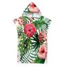 Leaf Pattern Microfiber Beach Towel Quick Dry Hooded Cloak Wetsuit Towels Adult Kids Parent-Child Poncho Bathrobe For Swim Surf