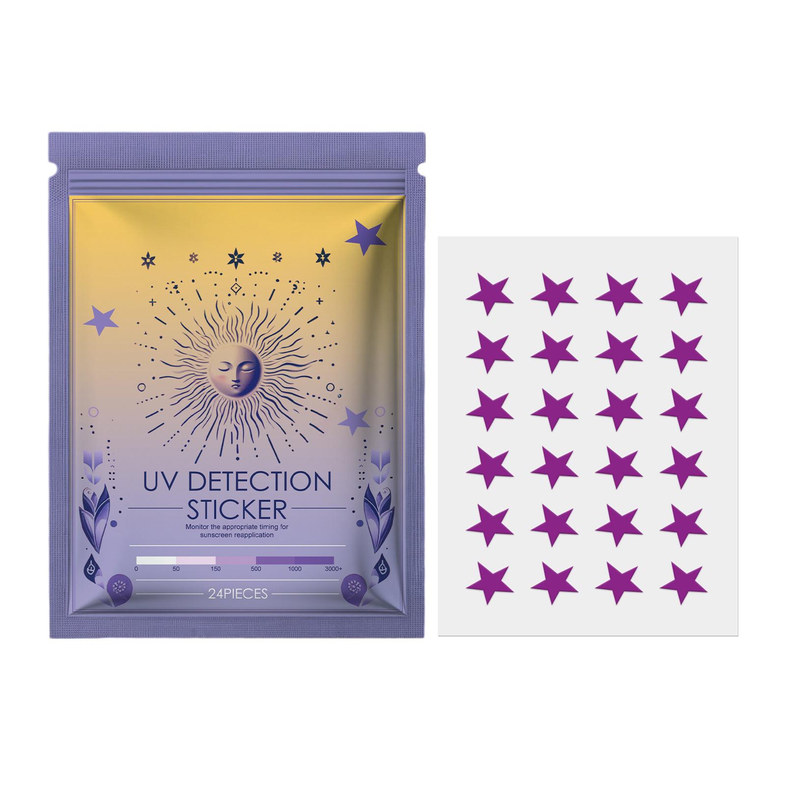 

24 шт. УФ-наклеек для обнаружения, УФ-патчи, практичные солнцезащитные патчи, облачные солнечные патчи, наклейки, удобные в использовании для работы и отдыха C