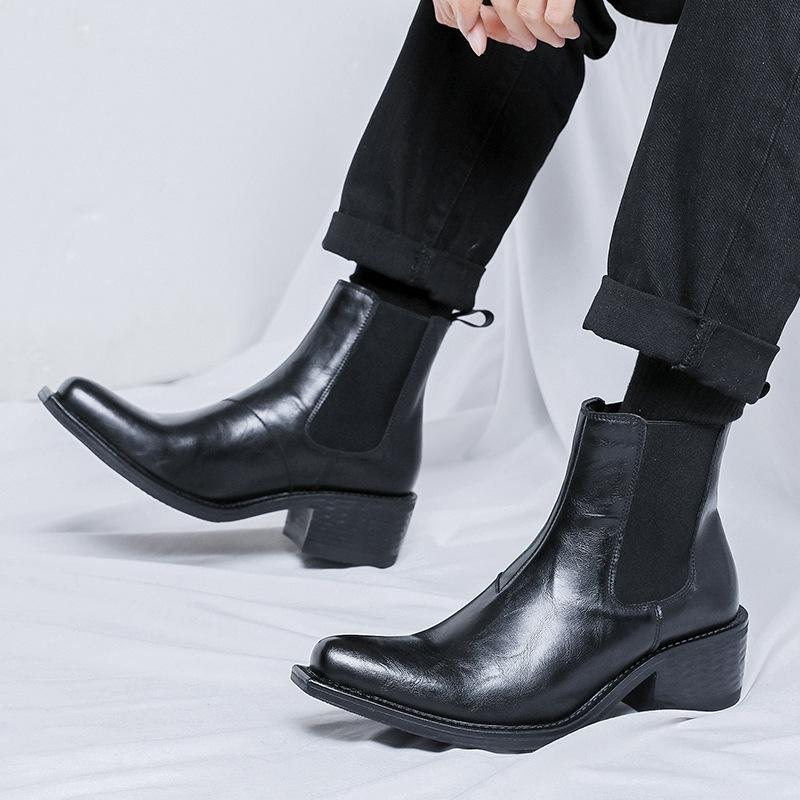 italian designer Cocked Wizard Boots for men luxury fashion pointed shoes shoes cowboy original leather boot ankle chelsea botas