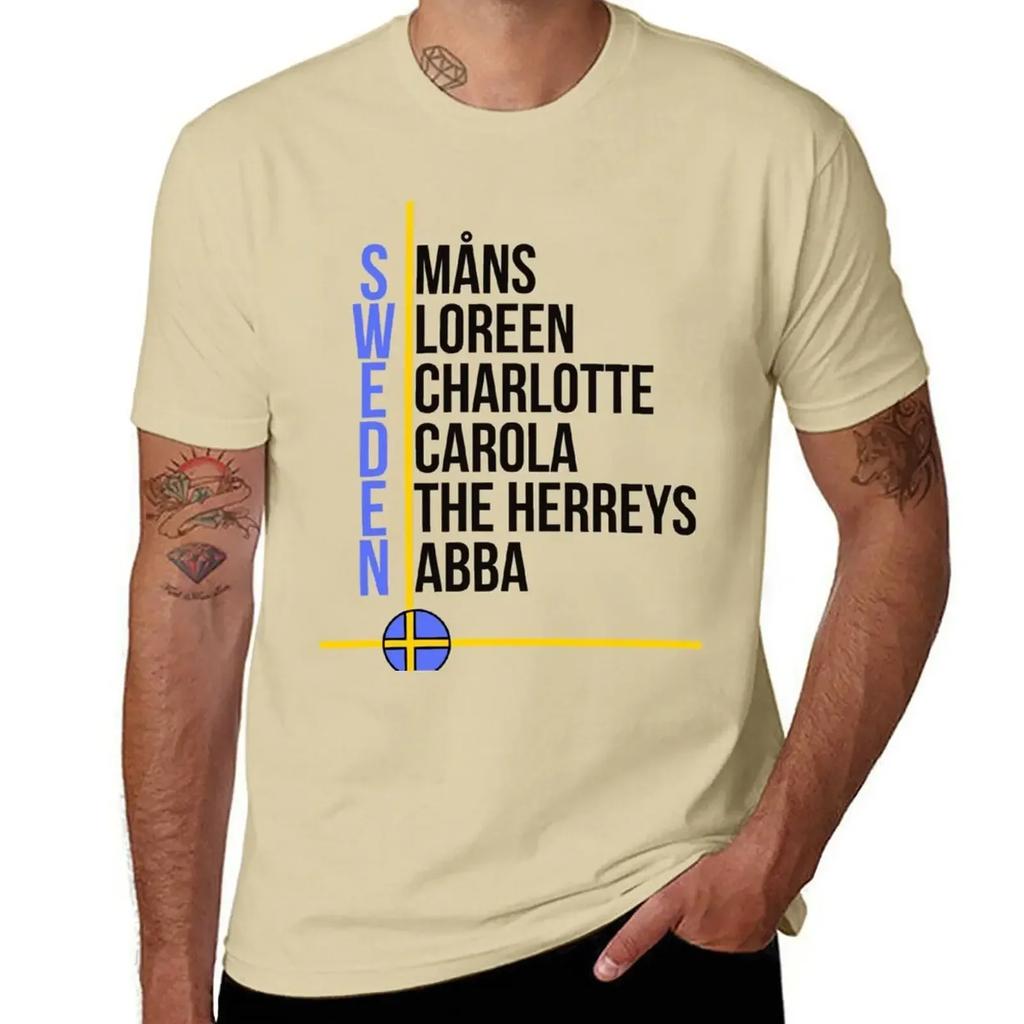 Cheavyweight streetwear anime  clothes  The  Winners of Sweden  vintage Short sleeve tee heavyweight t shirts for