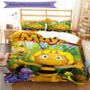 3pcs Maya the Bee Bedding Set Duvet Cover Closure Includes 1 Duvet Cover & 2 Pillowcases, Soft and Comfortable for All Seasons.