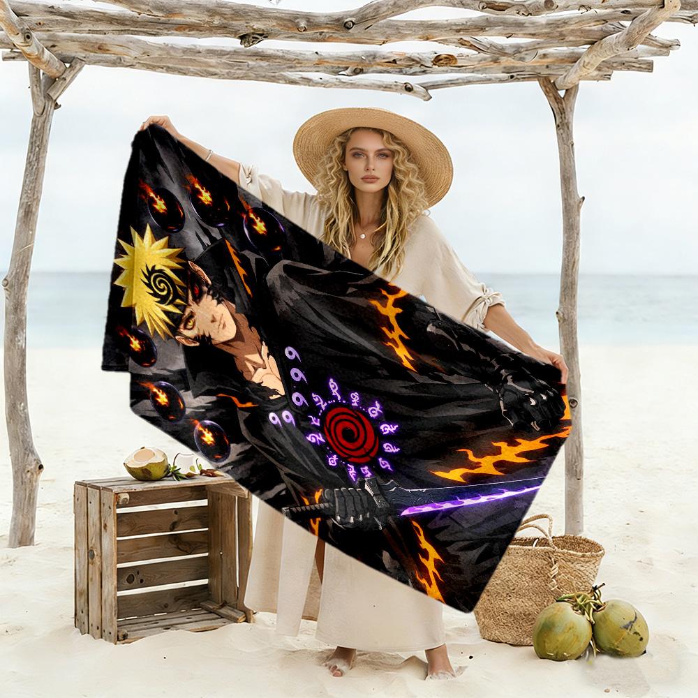 Naruto Beach Towel Super Soft & Absorbent Comfortable Lightweight Suitable for Swimming, Gym, Camping, Yoga Vacation
