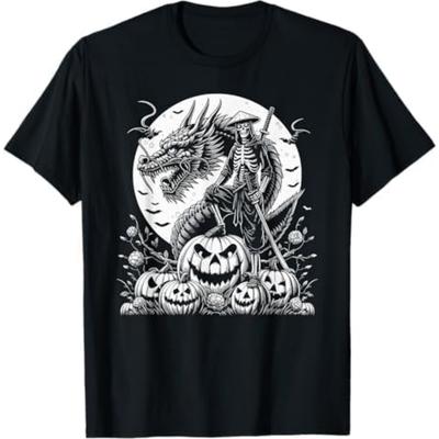 Ninja Skelett Samurai Geburtstag Halloween Outfit für Jungen Männer T-Shirt Khan Herren Damen Tanktop Sweatshirt Hoodie 680 Schwarz