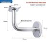 Soporte de Pared Diungzhi201 de Acero Inoxidable para Pasamanos de Escalera, Grado 304