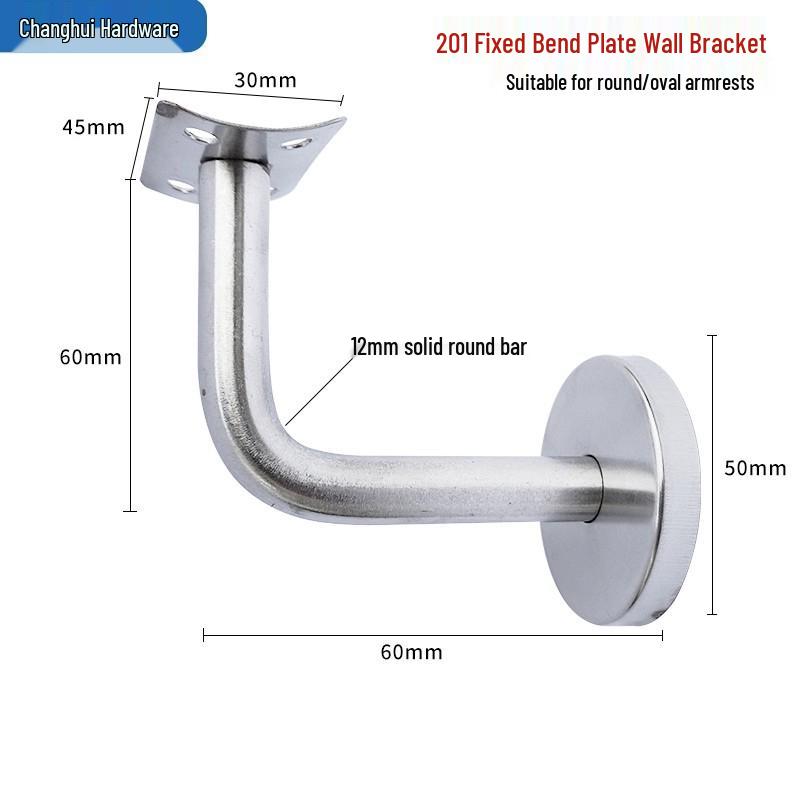 Soporte de Pared Diungzhi201 de Acero Inoxidable para Pasamanos de Escalera, Grado 304