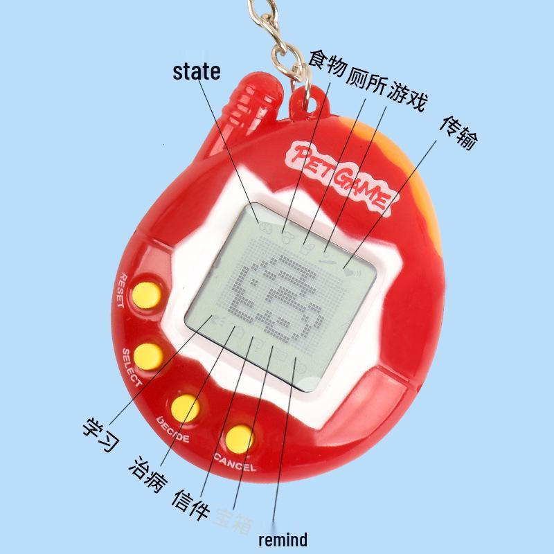 Mini Handheld Virtual Pet Game Console Keychain Toy Gift