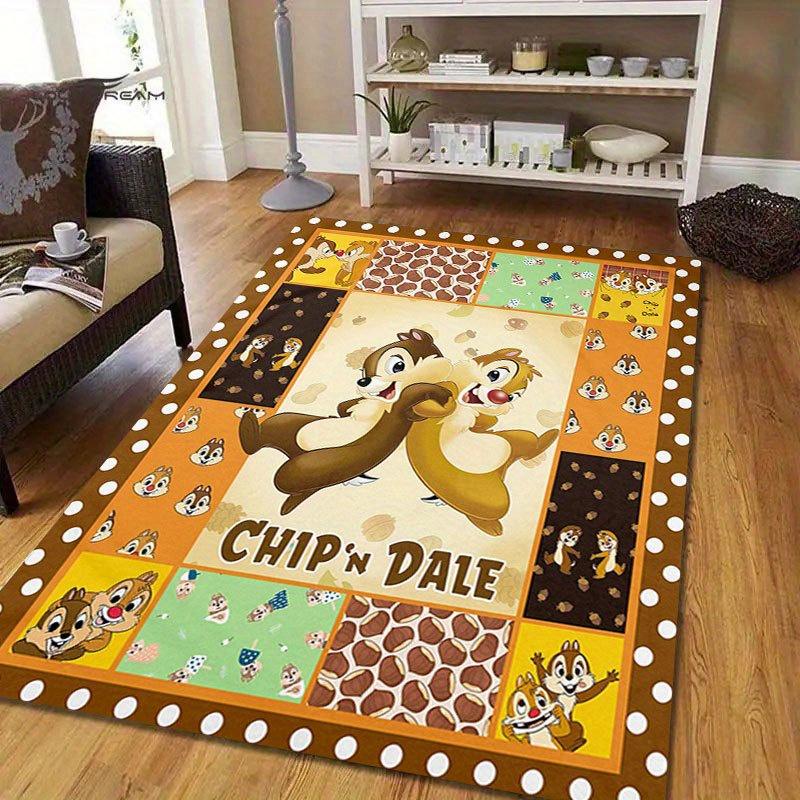 1pc Disney Cartoon Characters Pattern Carpet Area Rug Non-slip Carpet Hand Washable Floor Mat Suitable For Living Room Bedroom Home Decor