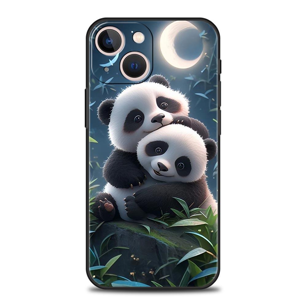 Baby Panda Phone Case Cover for iPhone 17 16 15 14 13 12 Pro Max 11 Pro Max 17 AIR Plus Shockproof Soft TPU Shell Fundas Capas