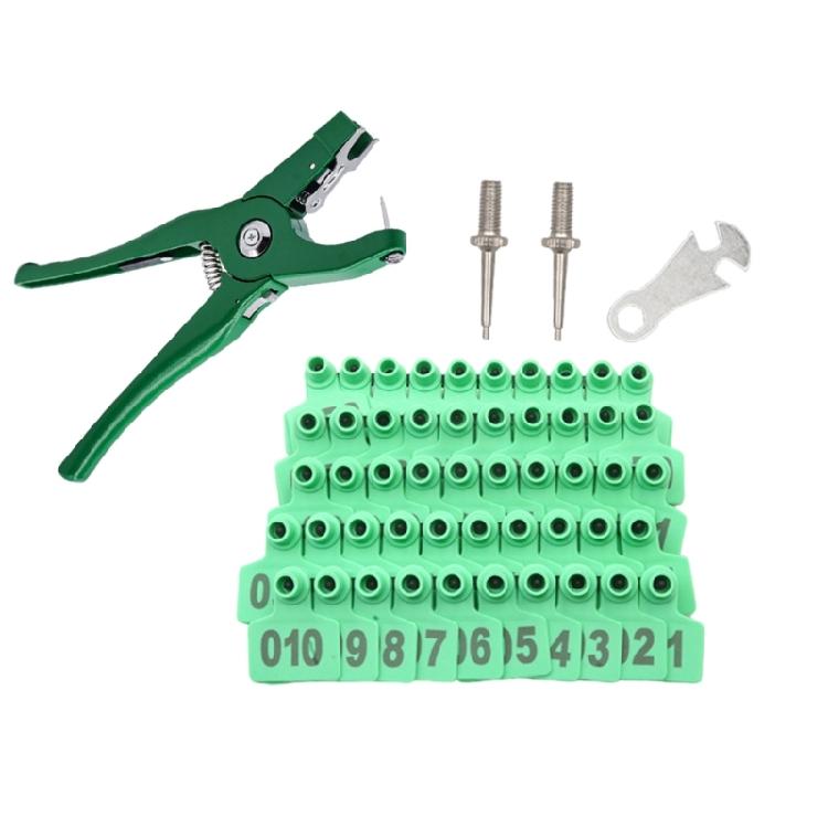 Efficient Livestock Ear Label 001-100 Ear Tagging Pliers Clip Ear Label Number Set