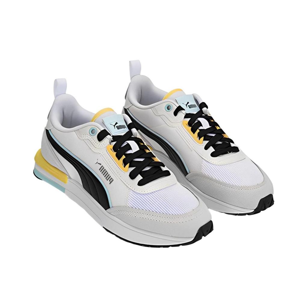Puma R22 White Black Vaporous Grey Unisex Sneakers 383462-17