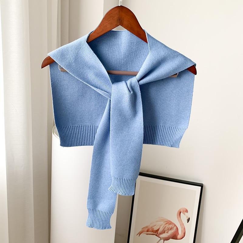 New Stripe Fake Collar Women Detachable Collars Black White Candy Color Faux Col Chemisie Removable Ties Women Navy Collar Shawl