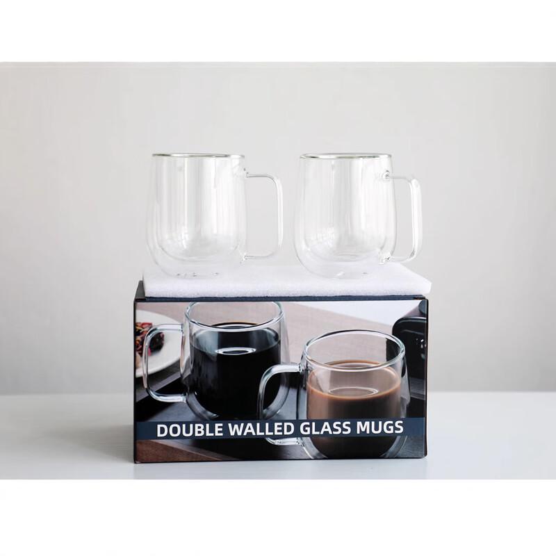 Shangqi Double Wall Heat-Resistant Glass Coffee Mug