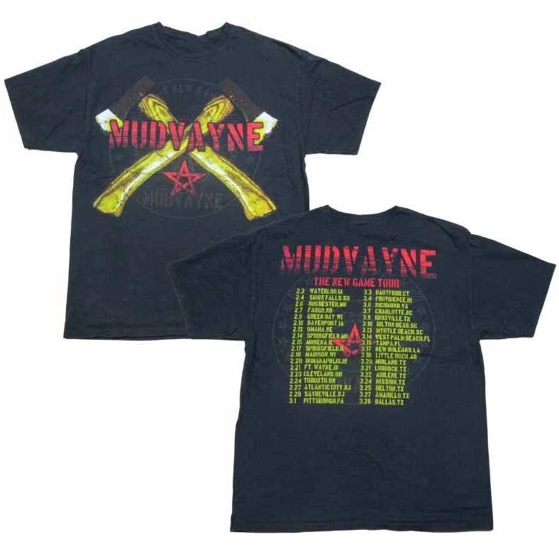 2 sides Mudvayne Band The New Game Tour Shirt Black Unisex S5XL Unisex T-Shirt XXXL