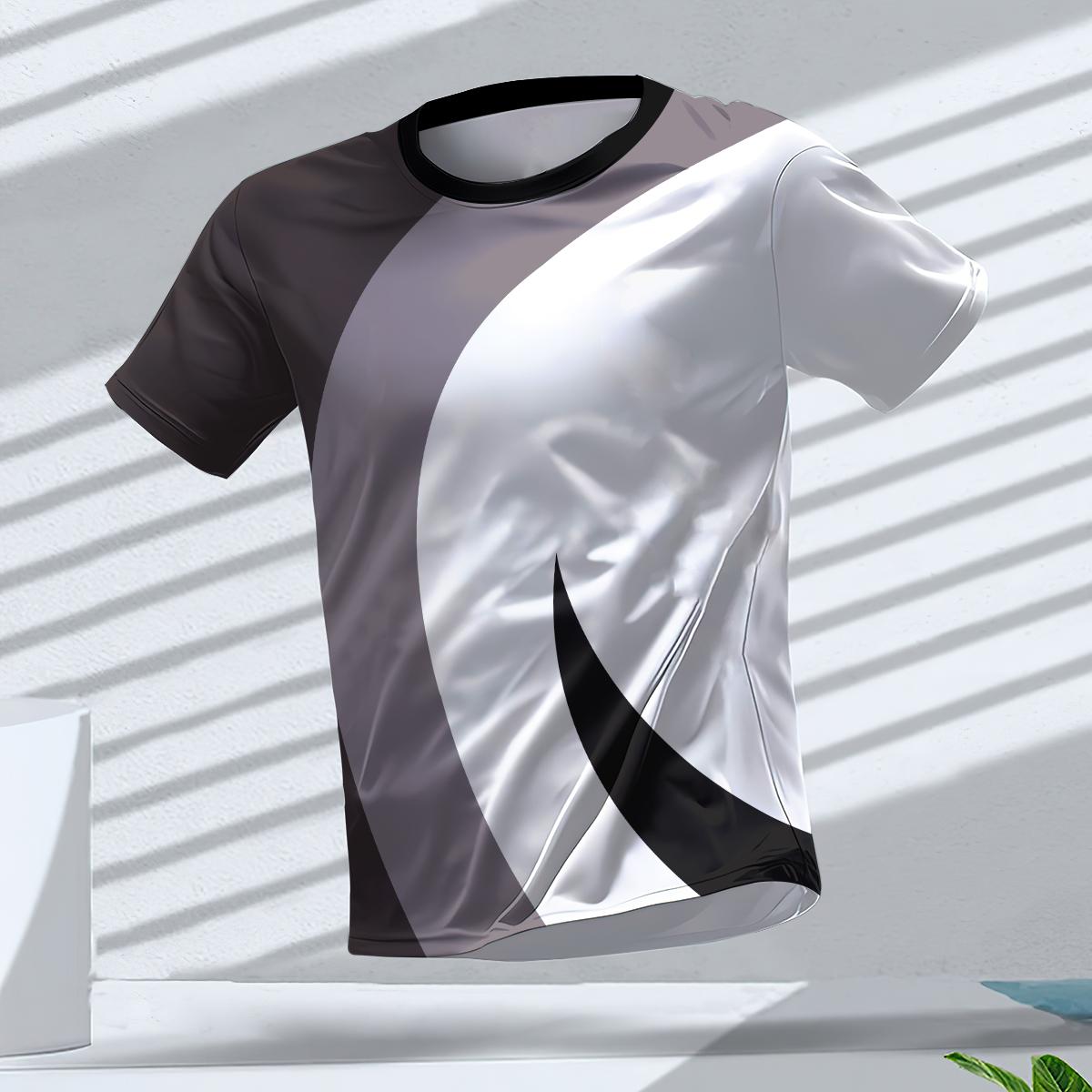 ETST0011 Zomer Quick Dry Ademend Heren T-shirt Buiten Hardlopen Fitness Sport Korte Mouw T-shirts Casual Ronde Hals Oversized T-shirt Dagelijkse Top M