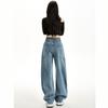 New American Retro Wide-Leg Casual Pants with Pocket Design