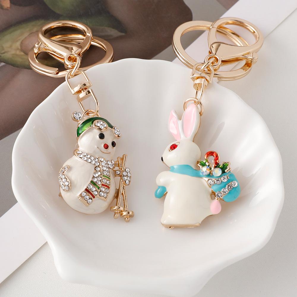 European & American Christmas Tree Keychain - Cute Drip Oil Metal Pendant Ornament