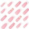 Foreign trade Europe and the United States 3D three-dimensional flower wearing nail art fake nail rectangular French white wearing nail piece