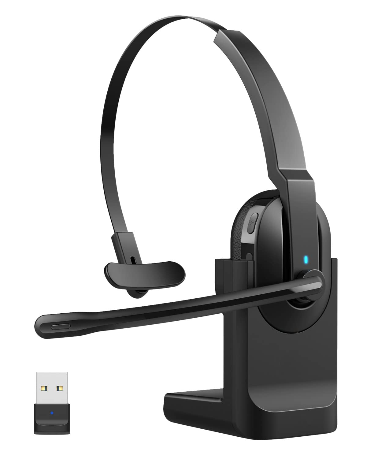 

Беспроводной Bluetooth-микрофон с USB-разъемом, отключение шума при одном звонке, легкий и громкий вызов, до 40 часов, очень удобный для подставки под зарядку, регулировка громкости и