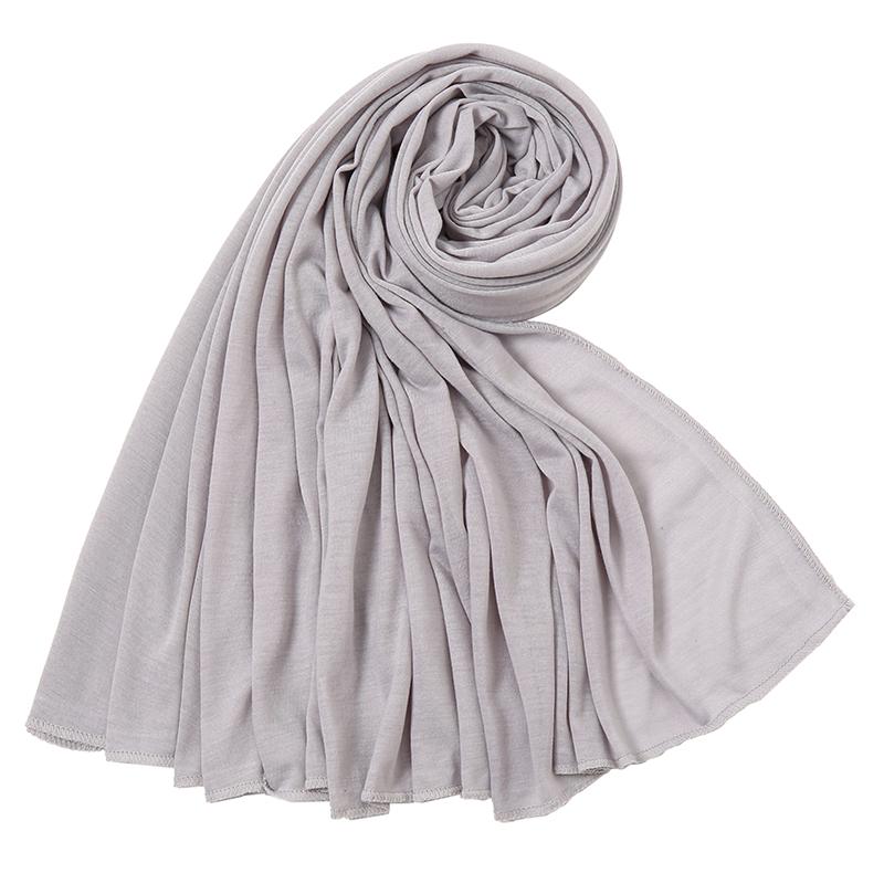 Big Size Polyester Jersey Hijab Scarf Long Muslim Shawl Plain Soft Turban Tie Head Wraps For Women Africa Headband Headscarf