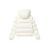 Fila Simple Solid Color Hooded Casual Commuter Warm Down Jacket Women Outerwear Steam-White F11W241909FIV