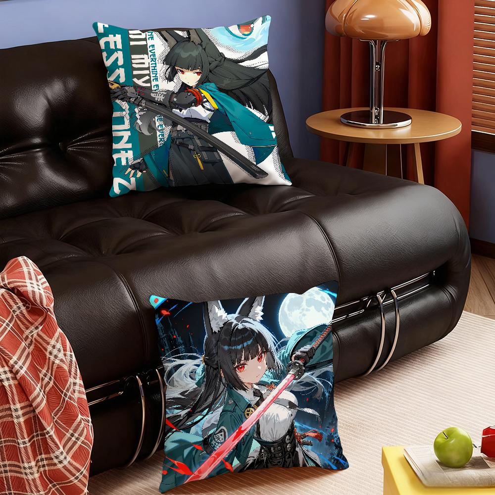 Zenless Zone Zero Hoshimi Miyabi Pillow Case Bedroom Sofa Living Room Backrest Decoration Square Cushion Nap Time