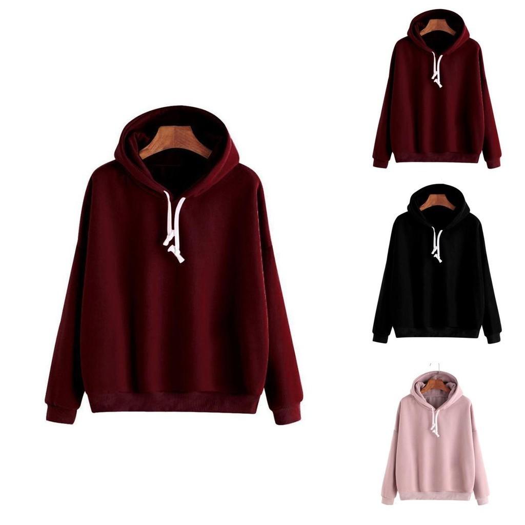 Stylish Unisex Men Women Pullover Hoodie Comfortable Solid Color Sweatshirt For Teens