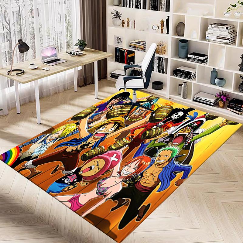 1pc One Piece Adventure Carpet for Playroom Bedroom Living Room Sofa Home Decor,kids Game Area Rug Non-slip Floor Mat Y72357