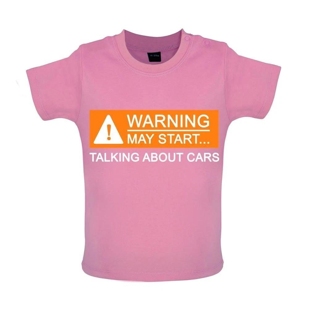 

Warning May Start Talking About Auto - Kids Baby Kids Boys Girls Unisex T-Shirt / Bodysuit - Love Fan 100