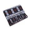 Double-Sided Velvet Scarf with Tassel Decoration Plaid Print Autumn Winter Warm Cashmere-like Scarf Fashion Accessory