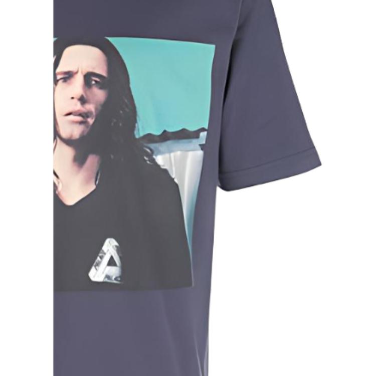 Palace Wise Up Crew Neck Short Sleeve T-Shirt Men Tops Grey Blue P17TS009T