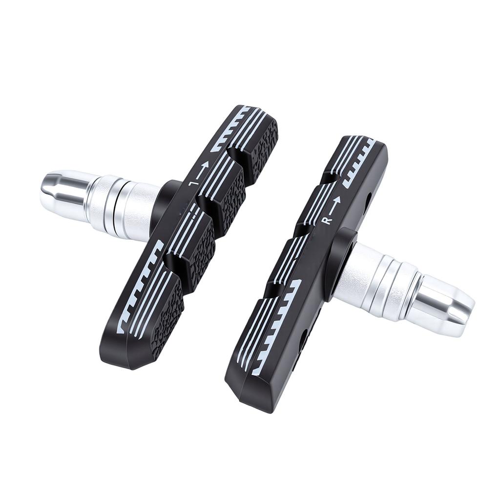 2PCS Bike Brake Pads Rubber 70mm Mountain Bike V Brake Blocks Shoes with Wrench for Cycling Maintenance Black