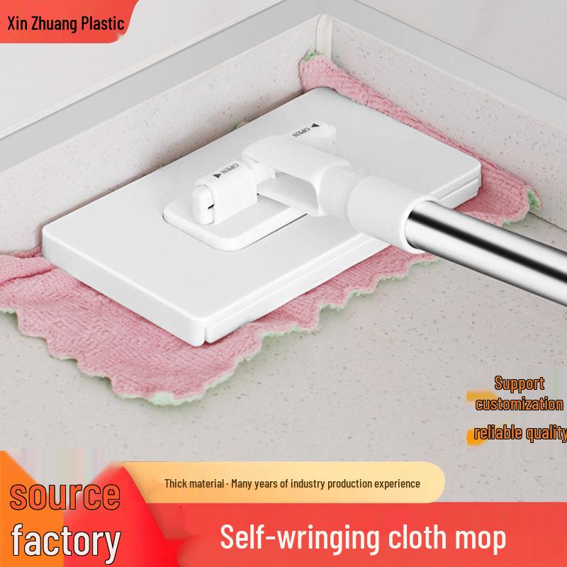 Freihändige Mini-Wischmopp mit automatischer Tuchklemmung - Ideal für die Reinigung von Badezimmer- und Gesichtstüchern