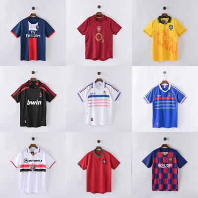 Vintage National Team Club Jersey France Portugal England Manchester United Barcelona Arsenal Paris Jersey