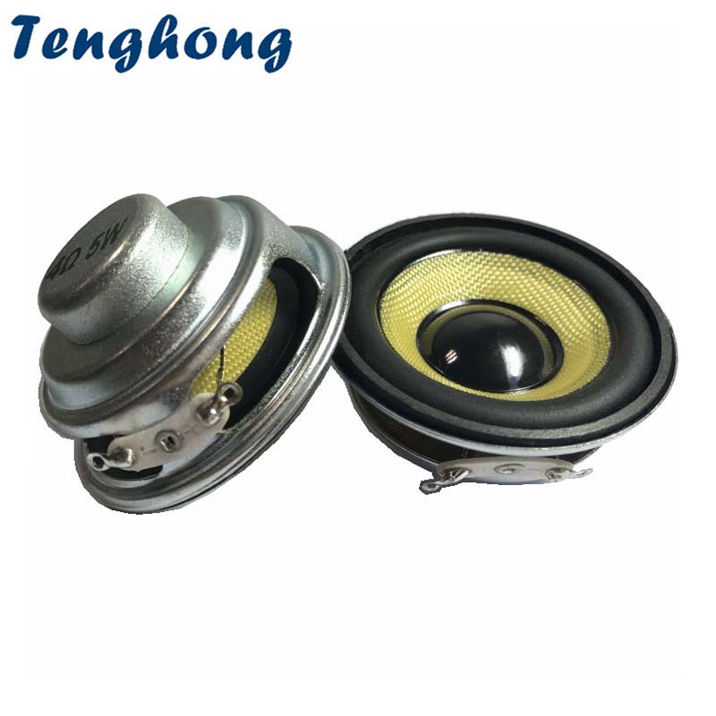 2pcs 2 Inch 50MM Full Range Speaker Unit 4 Ohm 8 Ohm 5W Round Fiberglass Bluetooth Audio Sound Loudspeaker For Home Theater DIY 5