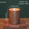 Handcrafted Pure Copper Coffee Mug,Straight Tube Shape Vintage Hammer Texture Breakfast Cup,Cold Drink Cup Drinking Tableware