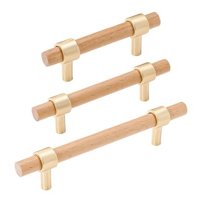 1pair Cabinet Pull Wooden Dressers Knob Simple Drawer Pulls Handles Kitchen Bedroom Furniture Hardware Enduring